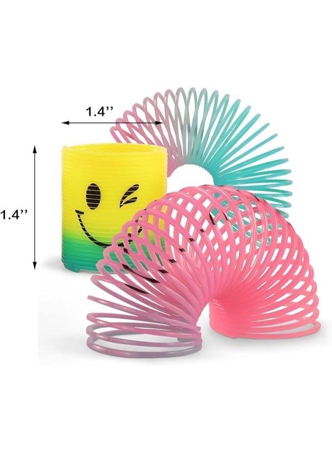 NYVIO 30 Pack Smiley Face Spring Toys for Kids – Colorful Slinky Coil Toys | Party Favors, Return Gifts, Stress Relief Toy for Kids & Adults - Image 3